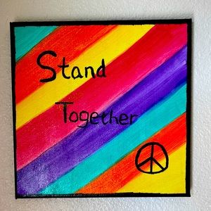 Hand painted peace sign